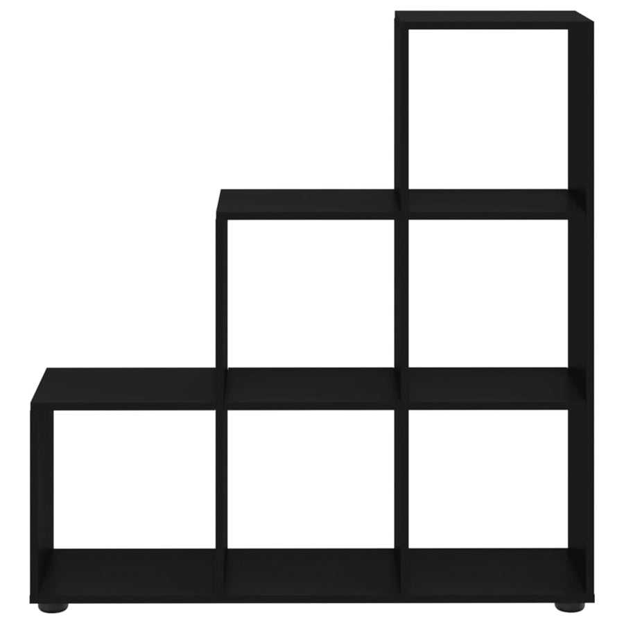 Boekenkast Trapvormig 07 Cm Bewerkt Hout 104 x 29 x 107 cm Zwart
