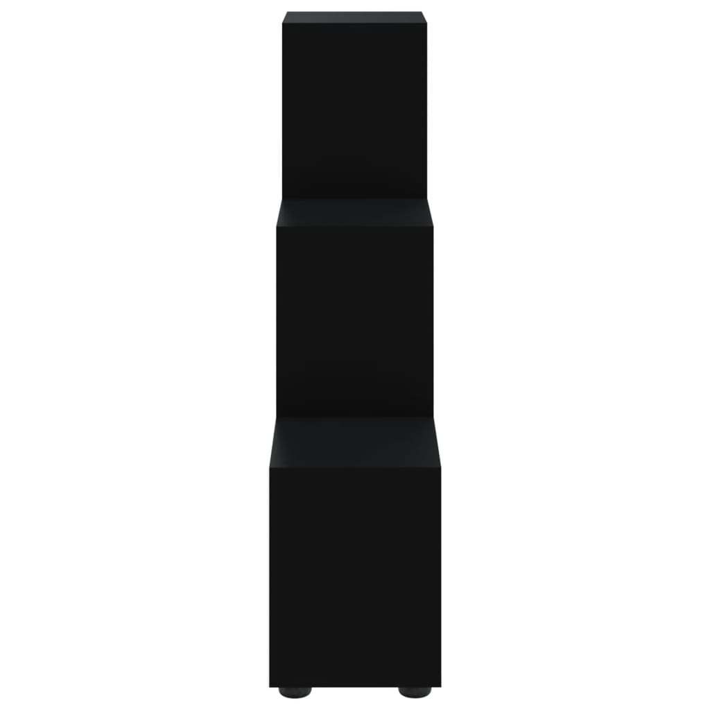 Boekenkast Trapvormig 07 Cm Bewerkt Hout 104 x 29 x 107 cm Zwart