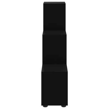 Boekenkast Trapvormig 07 Cm Bewerkt Hout 104 x 29 x 107 cm Zwart