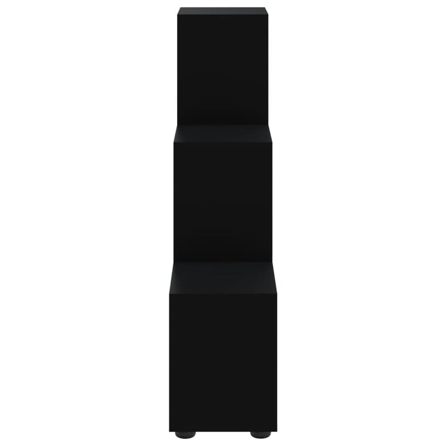 Boekenkast Trapvormig 07 Cm Bewerkt Hout 104 x 29 x 107 cm Zwart