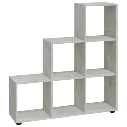 Boekenkast Trapvormig 07 Cm Bewerkt Hout 104 x 29 x 107 cm Betongrijs
