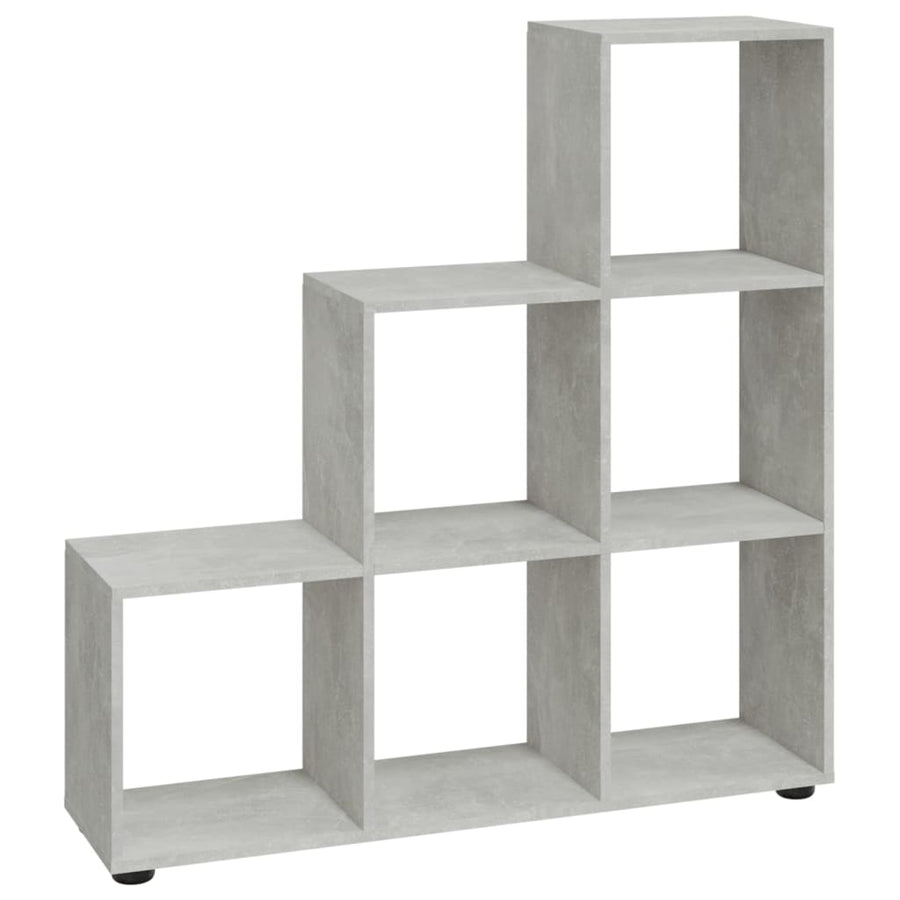 Boekenkast Trapvormig 07 Cm Bewerkt Hout 104 x 29 x 107 cm Betongrijs