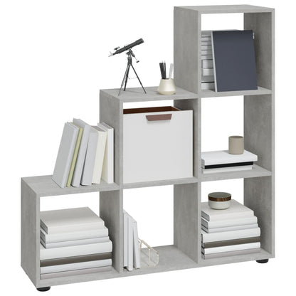 Boekenkast Trapvormig 07 Cm Bewerkt Hout 104 x 29 x 107 cm Betongrijs
