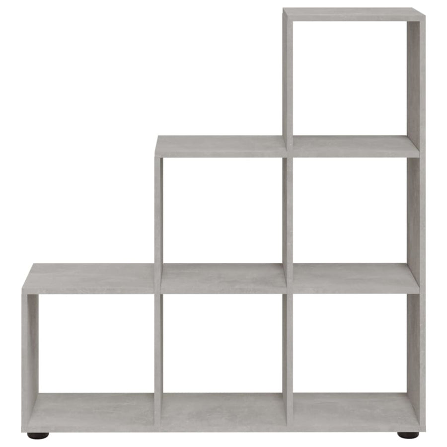 Boekenkast Trapvormig 07 Cm Bewerkt Hout 104 x 29 x 107 cm Betongrijs