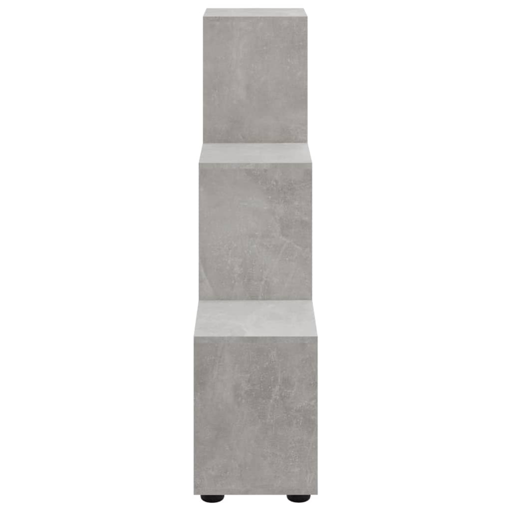 Boekenkast Trapvormig 07 Cm Bewerkt Hout 104 x 29 x 107 cm Betongrijs