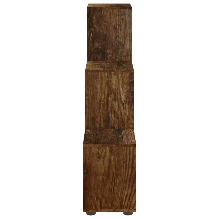 Boekenkast Trapvormig 07 Cm Bewerkt Hout Kleurig 104 x 29 x 107 cm Gerookt eiken