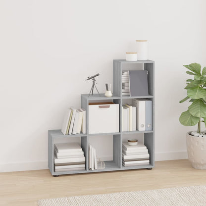 Boekenkast Trapvormig 07 Cm Bewerkt Hout Eiken 104 x 29 x 107 cm Grijs sonoma