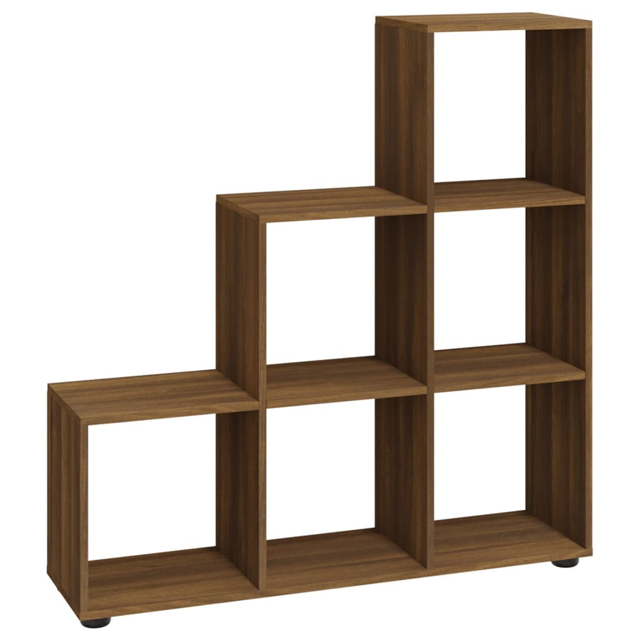 Boekenkast Trapvormig 07 Cm Bewerkt Hout 104 x 29 x 107 cm bruin eikenkleur