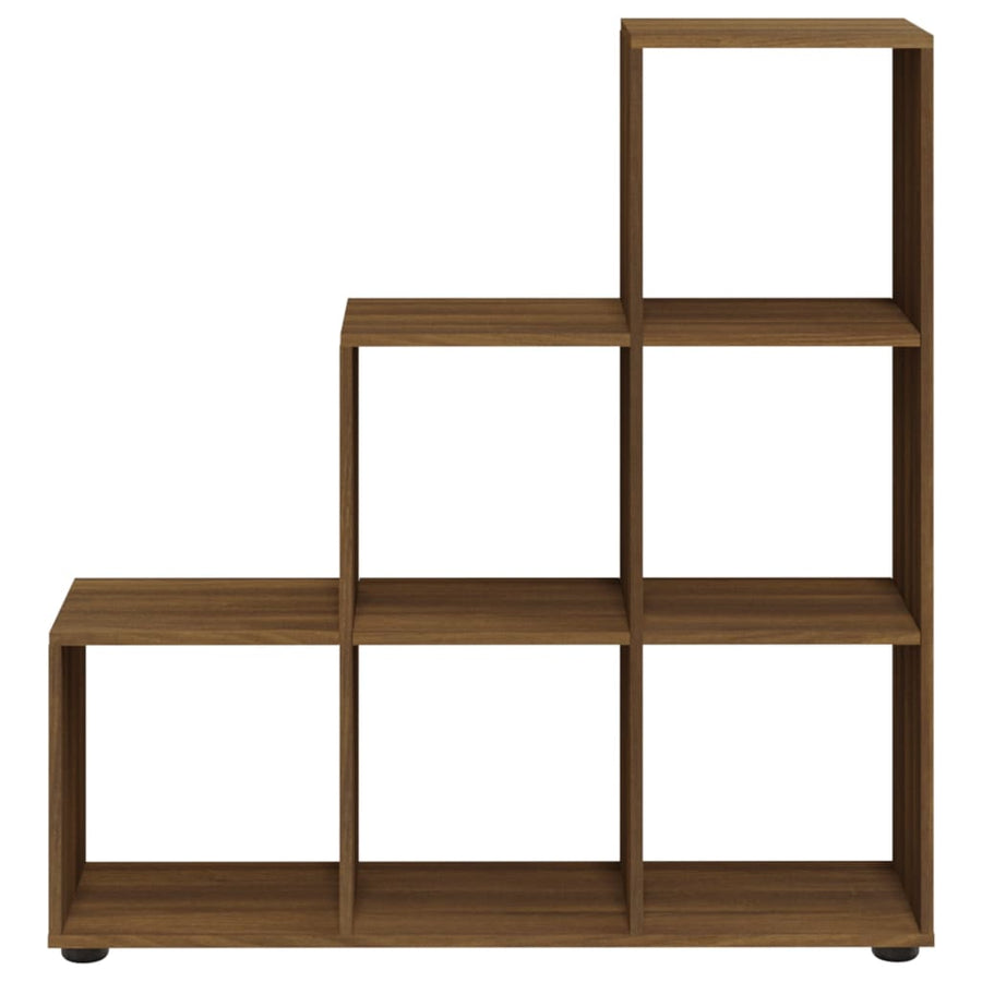 Boekenkast Trapvormig 07 Cm Bewerkt Hout 104 x 29 x 107 cm bruin eikenkleur