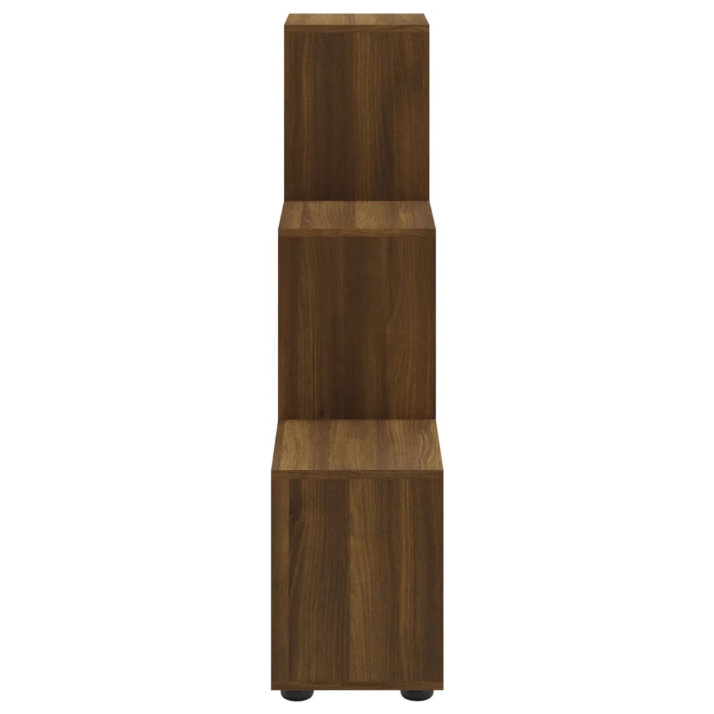 Boekenkast Trapvormig 07 Cm Bewerkt Hout 104 x 29 x 107 cm bruin eikenkleur