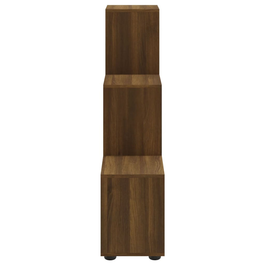 Boekenkast Trapvormig 07 Cm Bewerkt Hout 104 x 29 x 107 cm bruin eikenkleur