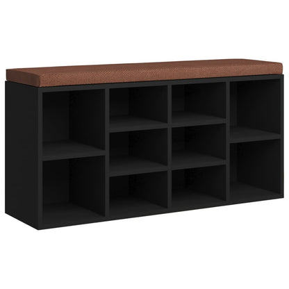 Schoenenbank 103X30X48 Cm Bewerkt Hout Zwart