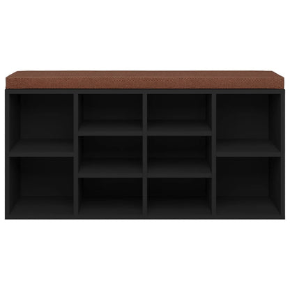 Schoenenbank 103X30X48 Cm Bewerkt Hout Zwart