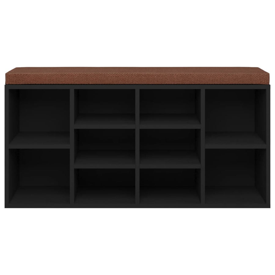 Schoenenbank 103X30X48 Cm Bewerkt Hout Zwart