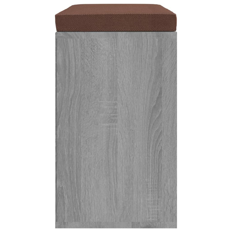 Schoenenbank 103X30X48 Cm Bewerkt Hout Eikenkleur Grijs sonoma