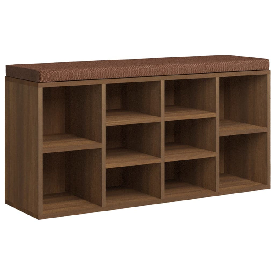 Schoenenbank 103X30X48 Cm Bewerkt Hout Bruin Eikenkleur Bruineiken