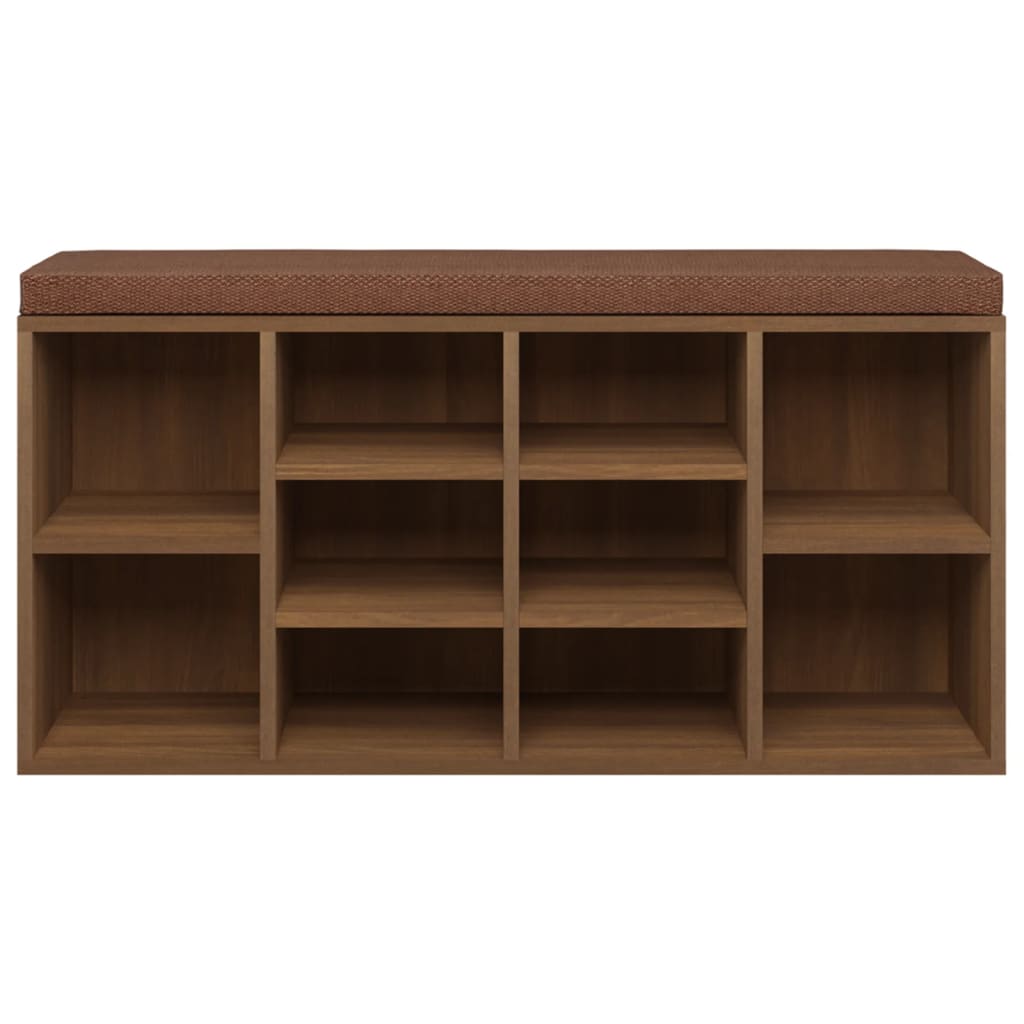 Schoenenbank 103X30X48 Cm Bewerkt Hout Bruin Eikenkleur Bruineiken