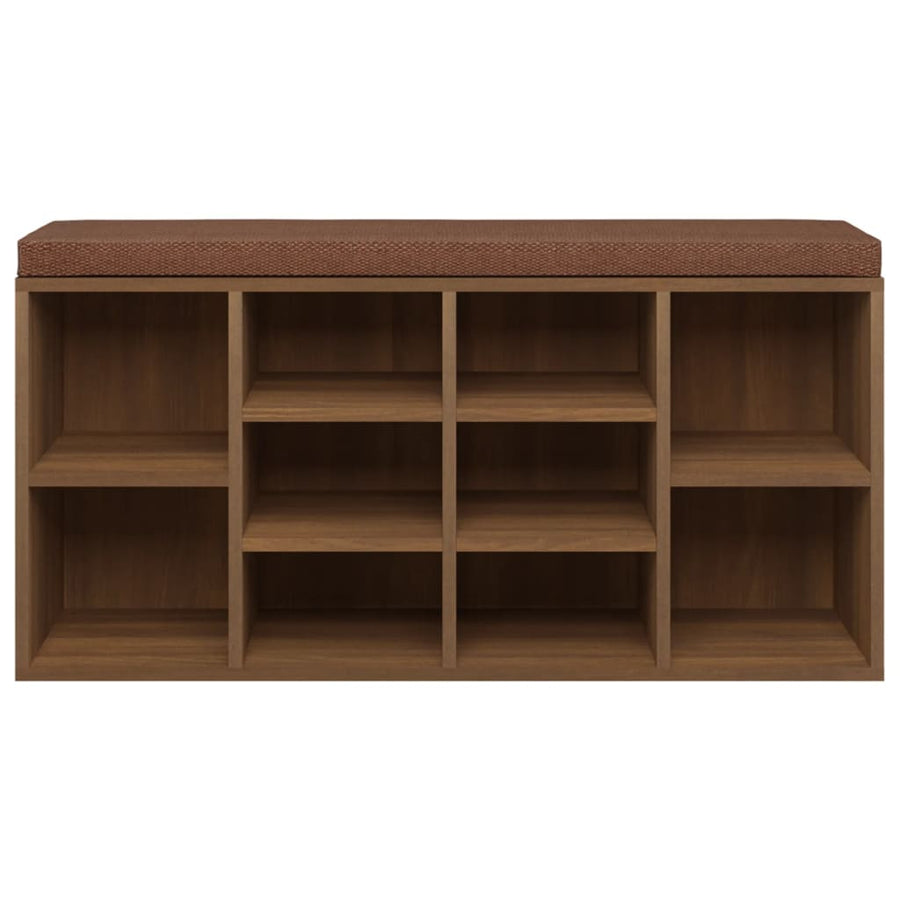 Schoenenbank 103X30X48 Cm Bewerkt Hout Bruin Eikenkleur Bruineiken