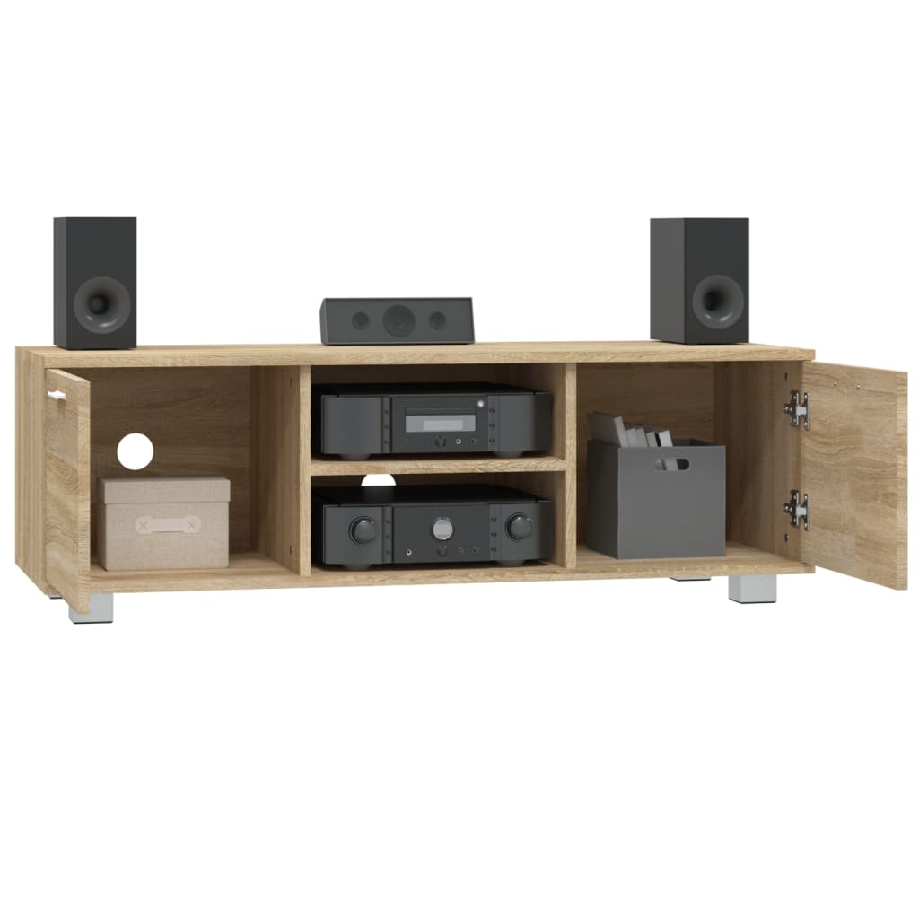 Tv-Meubel 120X40,5X35 Cm Bewerkt Hout Sonoma Eikenkleurig 120 x 40.5 x 35 cm