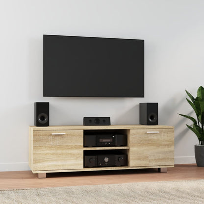 Tv-Meubel 120X40,5X35 Cm Bewerkt Hout Sonoma Eikenkleurig 120 x 40.5 x 35 cm