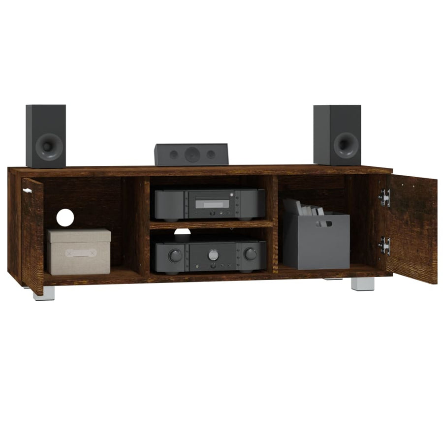 Tv-Meubel 20X40,5X35 Cm Bewerkt Hout Kleurig 120 x 40.5 x 35 cm Gerookt eiken