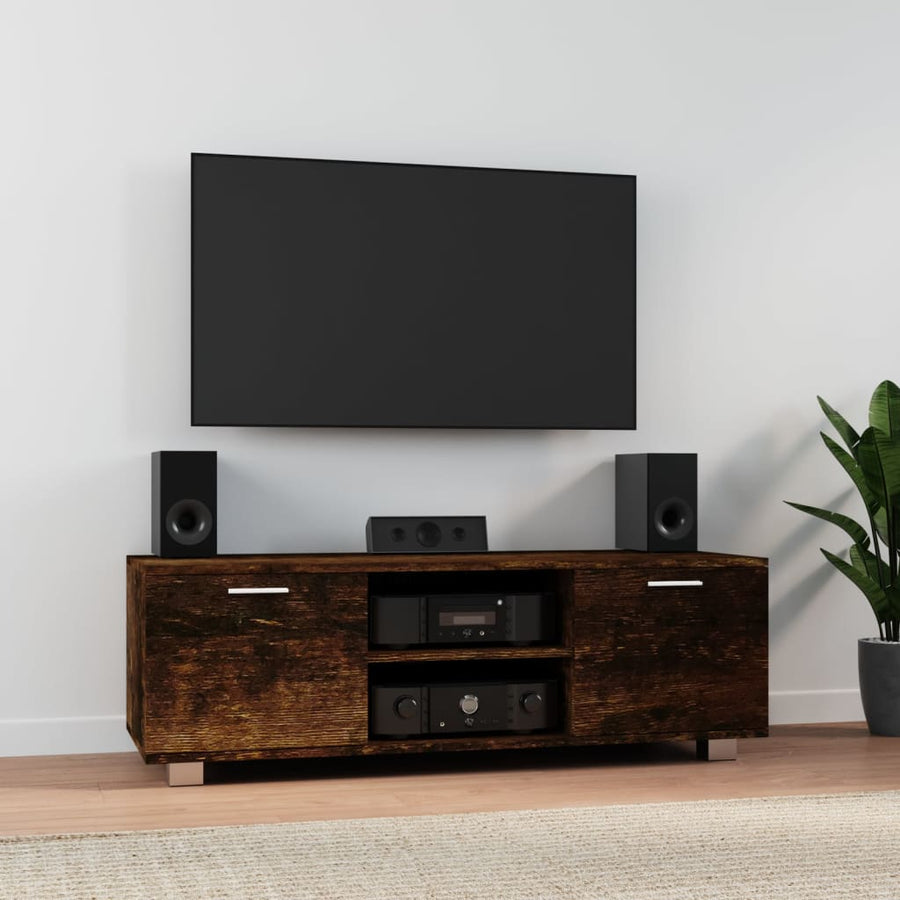 Tv-Meubel 20X40,5X35 Cm Bewerkt Hout Kleurig 120 x 40.5 x 35 cm Gerookt eiken