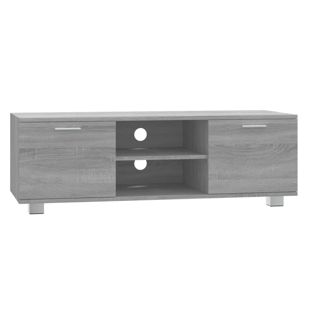 Tv-Meubel 120X40,5X35 Cm Bewerkt Hout Grijs Sonoma Eikenkleurig 120 x 40.5 x 35 cm
