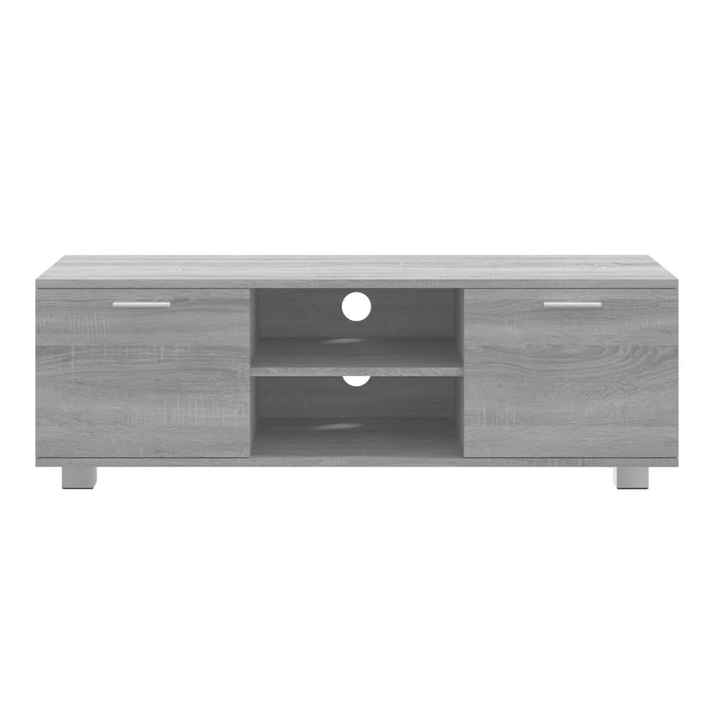 Tv-Meubel 120X40,5X35 Cm Bewerkt Hout Grijs Sonoma Eikenkleurig 120 x 40.5 x 35 cm