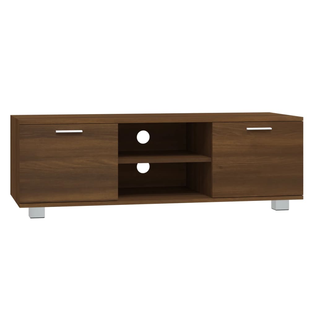 Tv-Meubel 120X40,5X35 Cm Bewerkt Hout Bruin Eikenkleur 120 x 40.5 x 35 cm
