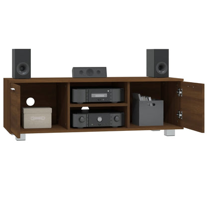 Tv-Meubel 120X40,5X35 Cm Bewerkt Hout Bruin Eikenkleur 120 x 40.5 x 35 cm