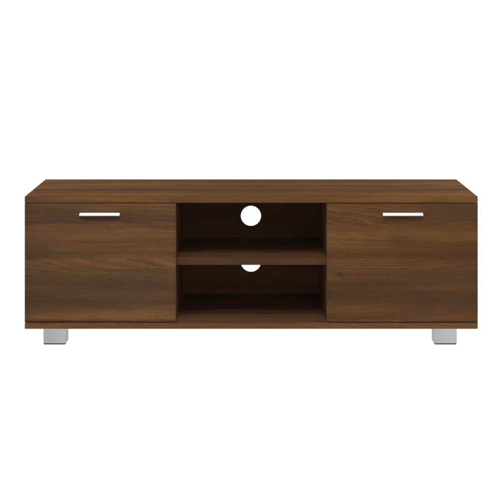 Tv-Meubel 120X40,5X35 Cm Bewerkt Hout Bruin Eikenkleur 120 x 40.5 x 35 cm