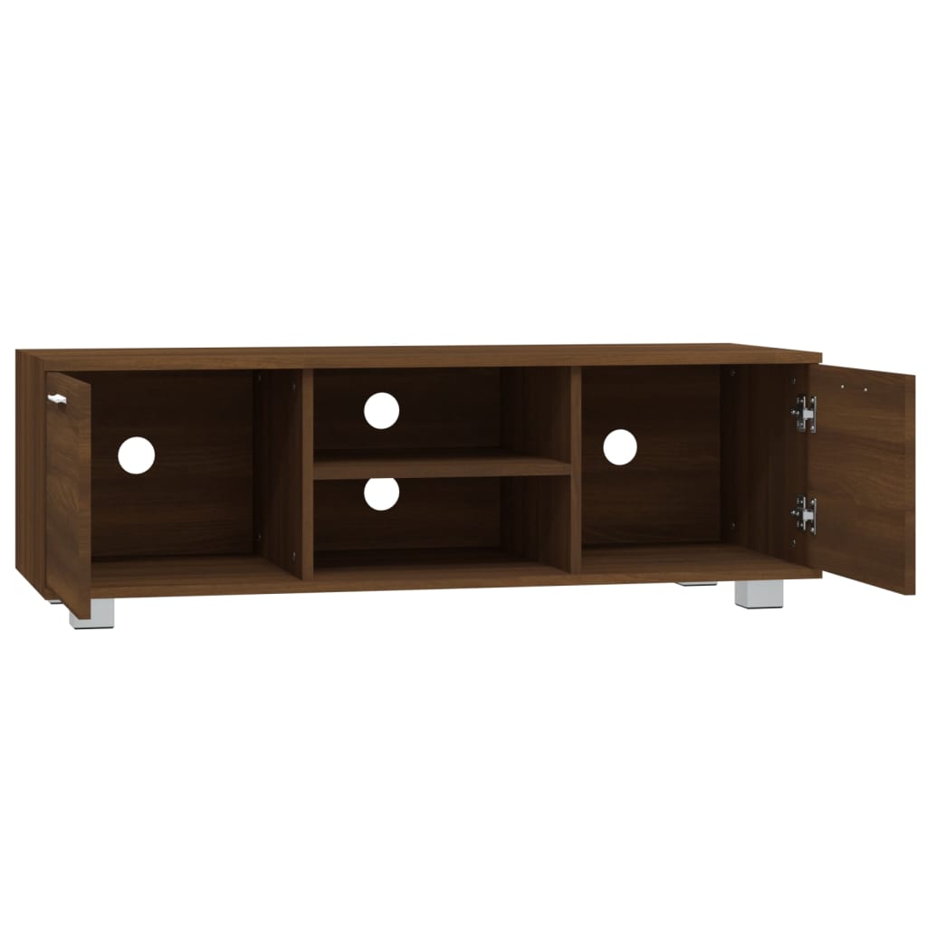 Tv-Meubel 120X40,5X35 Cm Bewerkt Hout Bruin Eikenkleur 120 x 40.5 x 35 cm