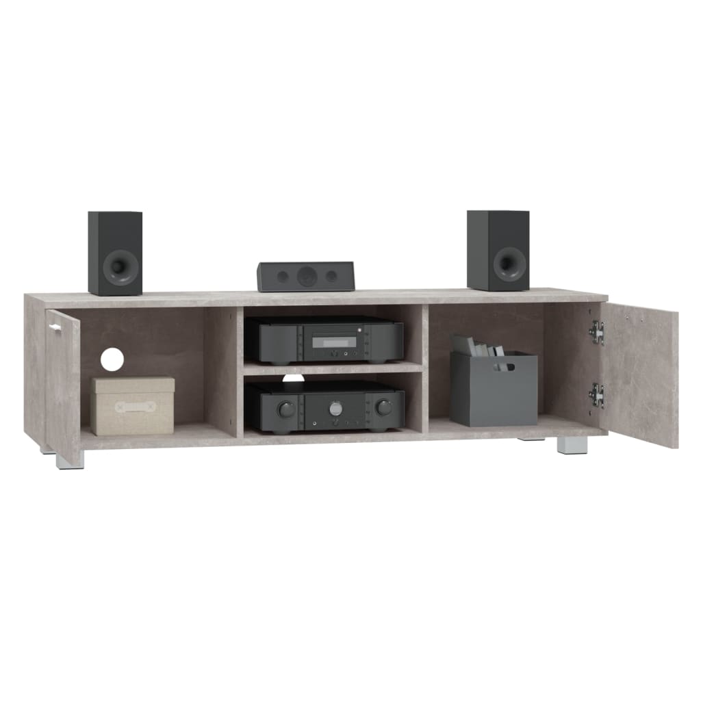 Tv-Meubel 40X40,5X35 Cm Bewerkt Hout 140 x 40.5 x 35 cm Betongrijs