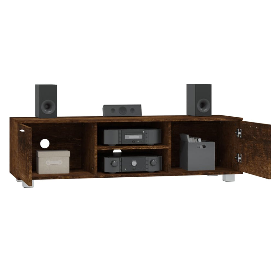 Tv-Meubel 40X40,5X35 Cm Bewerkt Hout Kleurig 140 x 40.5 x 35 cm Gerookt eiken