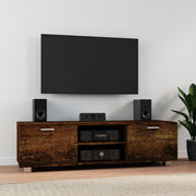 Tv-meubel 140x40,5x35 cm bewerkt hout gerookt eiken