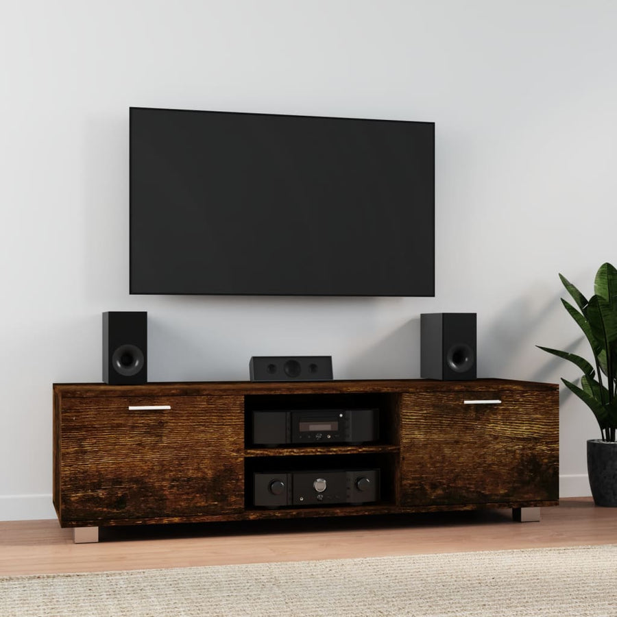 Tv-Meubel 40X40,5X35 Cm Bewerkt Hout Kleurig 140 x 40.5 x 35 cm Gerookt eiken