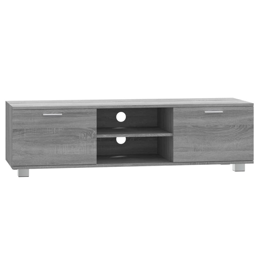 Tv-Meubel 140X40,5X35 Cm Bewerkt Hout Grijs Sonoma Eikenkleurig 140 x 40.5 x 35 cm