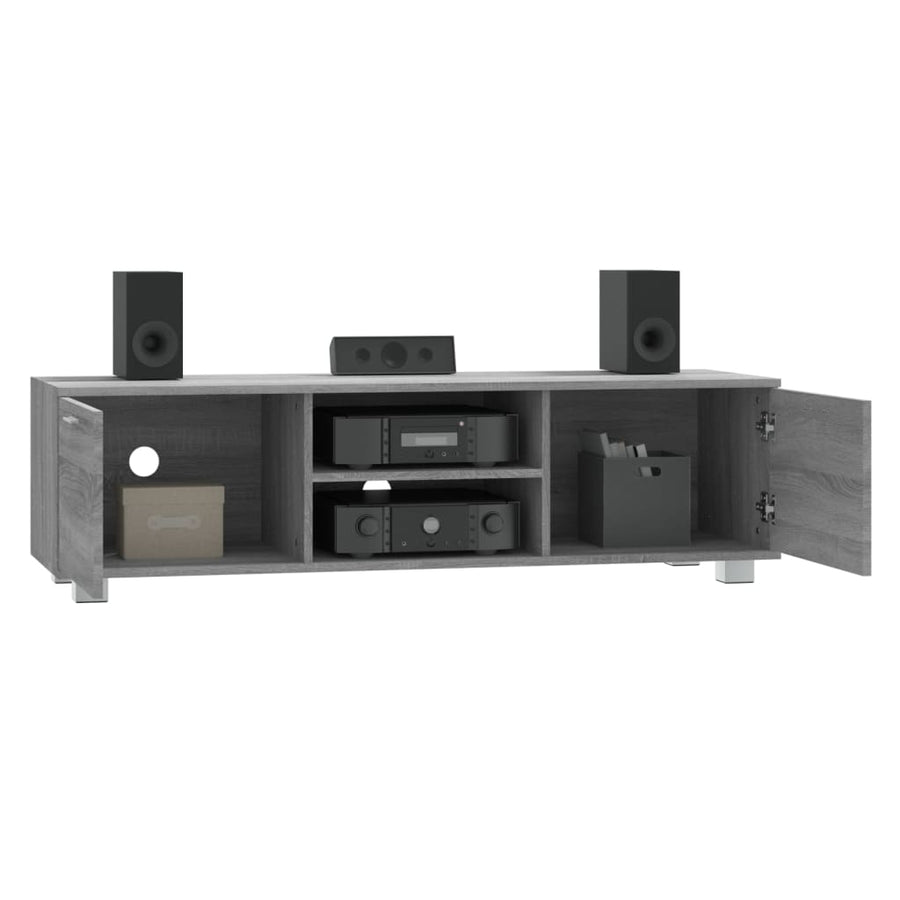 Tv-Meubel 140X40,5X35 Cm Bewerkt Hout Grijs Sonoma Eikenkleurig 140 x 40.5 x 35 cm