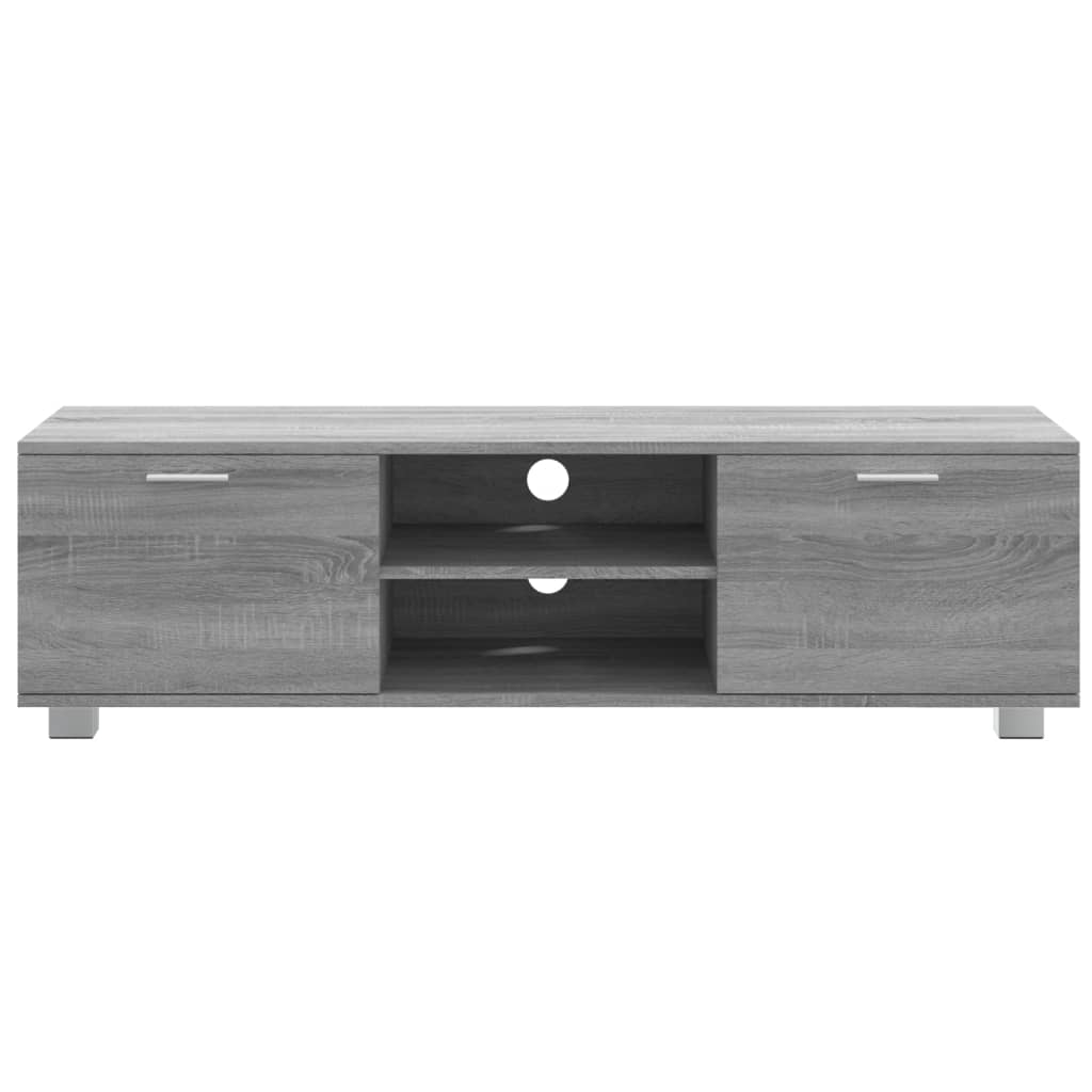 Tv-Meubel 140X40,5X35 Cm Bewerkt Hout Grijs Sonoma Eikenkleurig 140 x 40.5 x 35 cm