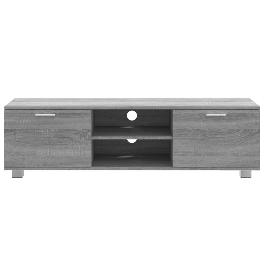 Tv-Meubel 140X40,5X35 Cm Bewerkt Hout Grijs Sonoma Eikenkleurig 140 x 40.5 x 35 cm
