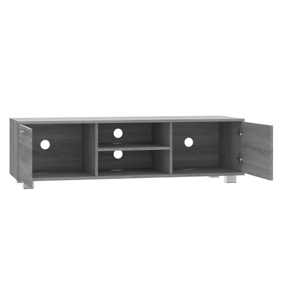 Tv-Meubel 140X40,5X35 Cm Bewerkt Hout Grijs Sonoma Eikenkleurig 140 x 40.5 x 35 cm