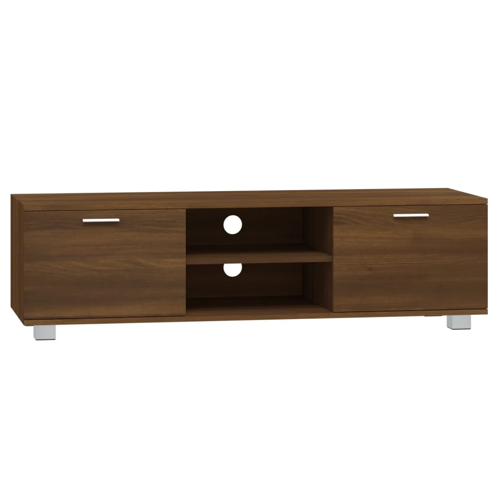 Tv-meubel 140x40,5x35 cm bewerkt hout bruin eikenkleur