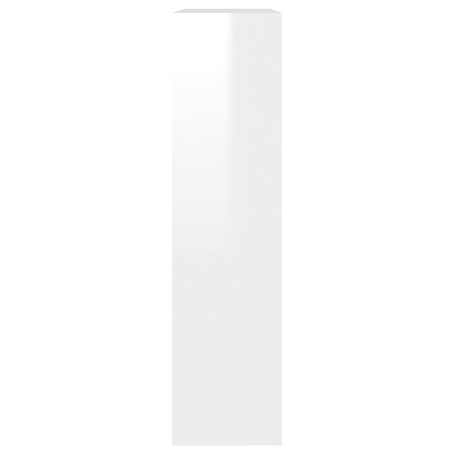 Schoenenkast met spiegel 2-laags 63x17x67 cm hoogglans wit 63 x 17 x 67 cm Hoogglans wit