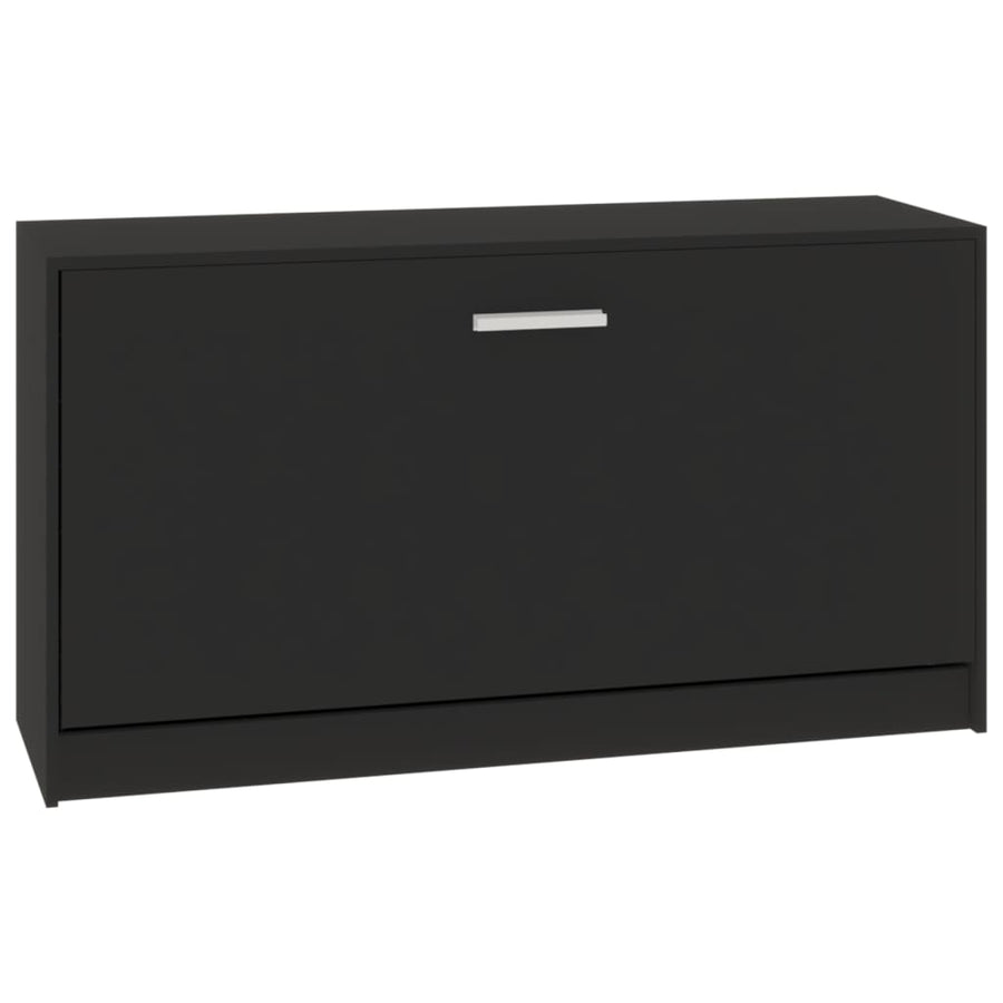 Schoenenbank 80x24x45 cm bewerkt hout zwart Zwart