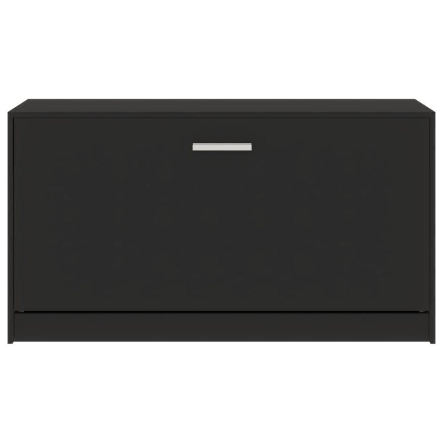 Schoenenbank 80x24x45 cm bewerkt hout zwart Zwart