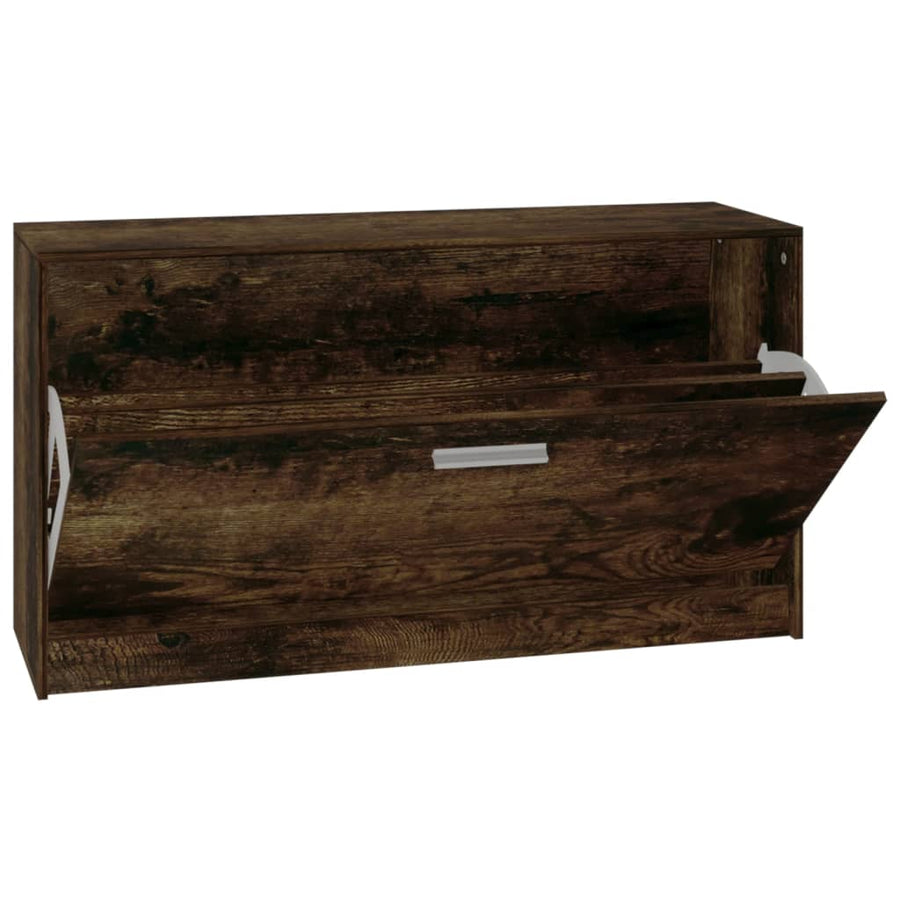Schoenenbank 80x24x45 cm bewerkt hout gerookt eiken Gerookt eiken
