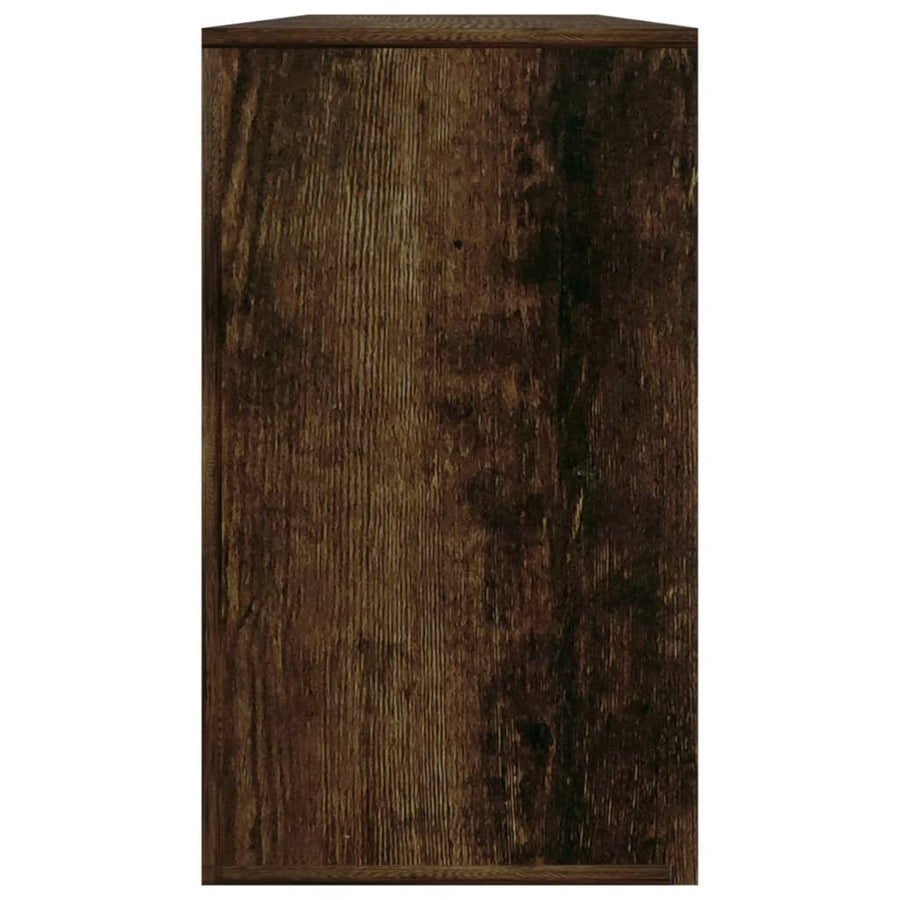 Schoenenbank 80x24x45 cm bewerkt hout gerookt eiken Gerookt eiken