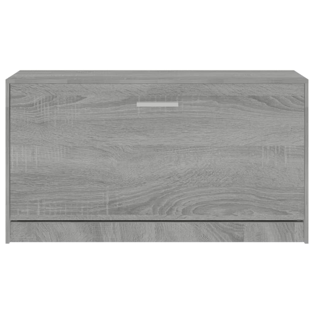 Schoenenbank 80x24x45 cm bewerkt hout grijs sonoma eikenkleur Grijs sonoma