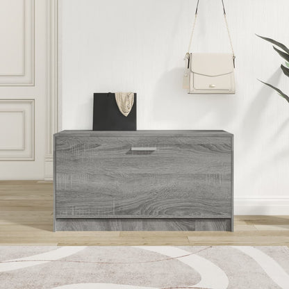 Schoenenbank 80x24x45 cm bewerkt hout grijs sonoma eikenkleur Grijs sonoma