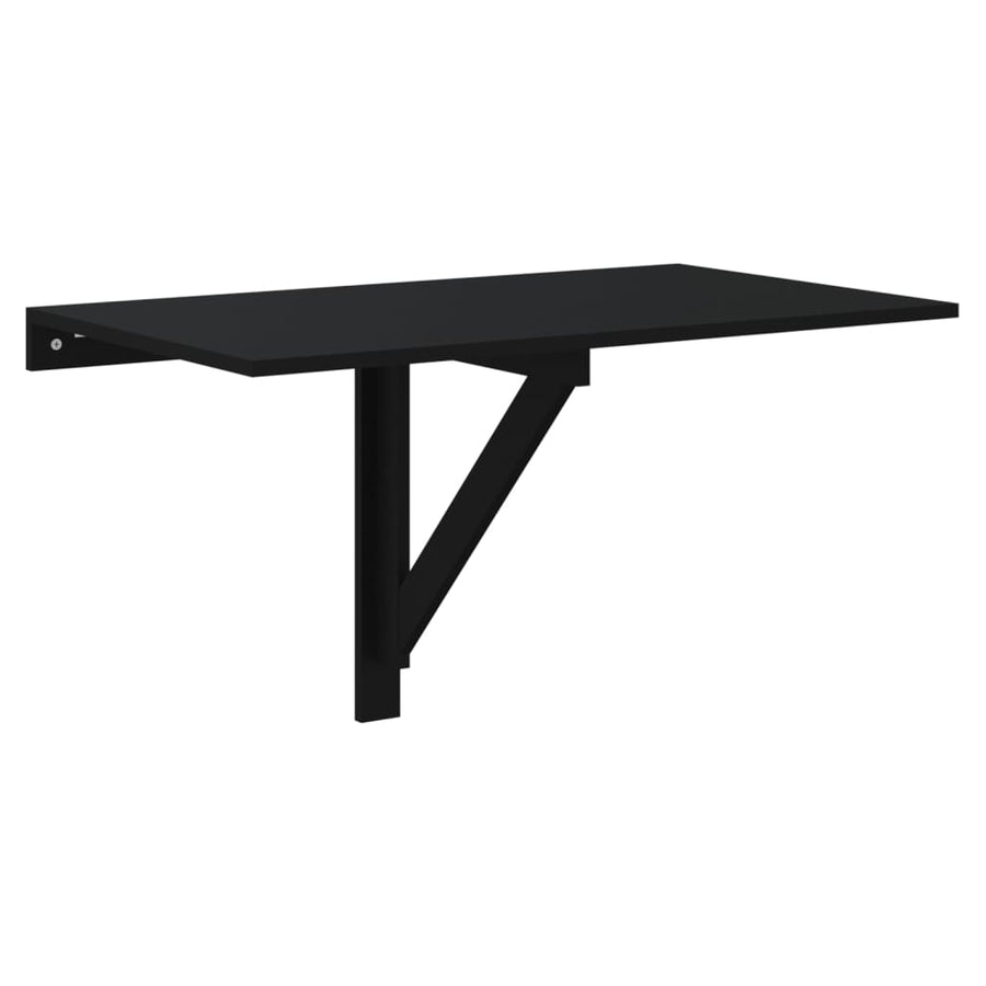 Wandtafel Inklapbaar 00X60X56 Cm Bewerkt Hout Zwart